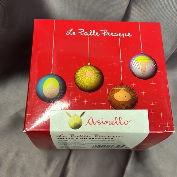 NWT,Alessi AMJ13 5 GD Donkey Bauble for Christmas Tree, Blown Glass, Gold, 13.5 - Picture 12 of 17